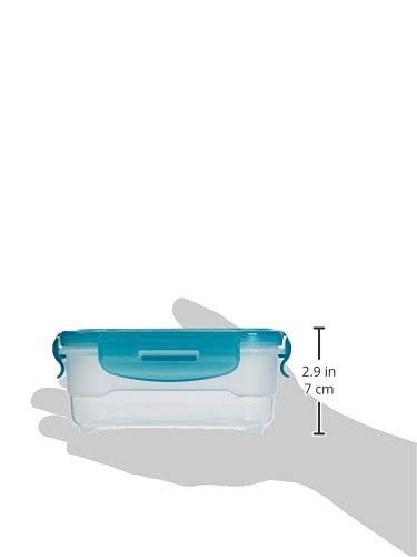 Amazon Basics Air-Locked 3-Piece Food-Storage Set, 3 x 0.6 Liter - Light Blue 0.6L