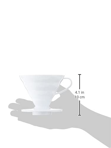 HARIO V60 Plastic Coffee Dripper, White, Size 2 Size 02