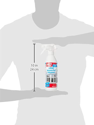 HG UPVC Powerful Cleaner, Quick & Easy, For All Synthetics, Ideal for Doors & Window Frames, White - 500ml Spray (507050106)