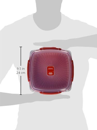 Sistema Microwave Steamer with Removable Steamer Basket | 2.4 L | BPA-Free | Red/Clear Steamer Only