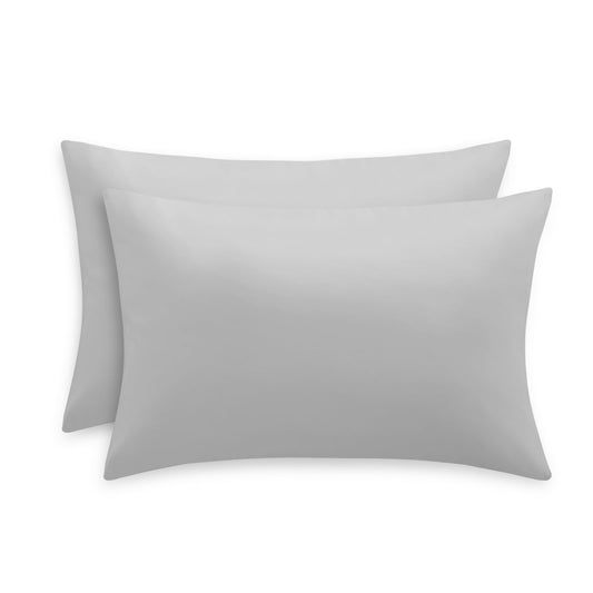 RUIKASI Housewife Pillowcases 2 Pack - Light Grey Standard 50x75 cm Pillow Cases Set of 2 with Envelope Closure, Pair of Microfiber Plain Pillow Cover, Soft and Wrinkle-free