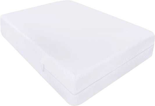 Utopia Bedding Waterproof Mattress Encasement - Double Bed 135 x 190 x 30 cm, Premium Zippered Mattress Protector, Bed Bug and Dust Mite Proof Mattress Cover - White Double - 135x190x30 cm