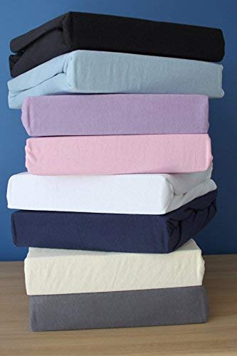 Family Bedding Single Bed Sheets - Deep Fitted Single Sheet - Soft Jersey 100% Cotton 4 Way Stretch White Bedding - Shrinkage and Fade Resistant. (Single (100x200cm), White). 100 x 200 cm