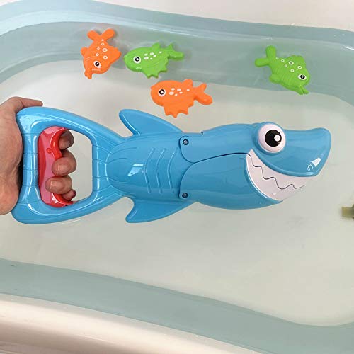 Baby Bath Toys Swimming Pool Shower Gifts Fun Bath Baby Toy for 3+ Year Olds Boy Girl Toddler Summer Bathtub Water Toys Shark Grabber Toy Fish Game Set Bath Toys No Mold for Kids Ages 3 4 5 6 7 8