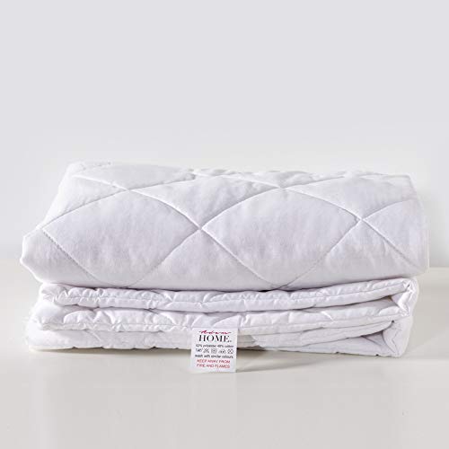 Adam Home Quilted Pillow Protectors 4 Pack (50 x 75 CM) - Soft Poly Cotton Zippered Pillow Cases – Durable, Breathable & Comfortable. White 4 Pack - 50 x 75 CM