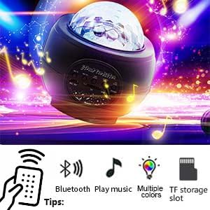 Star Lights Projector, 3 in 1 LED Night Galaxy Starry Light Projector for Bedroom, Space Projector Decorative Galaxy Light Sky Star Lite Bluetooth USB Colour Changing Music Night Light for Kids Adults