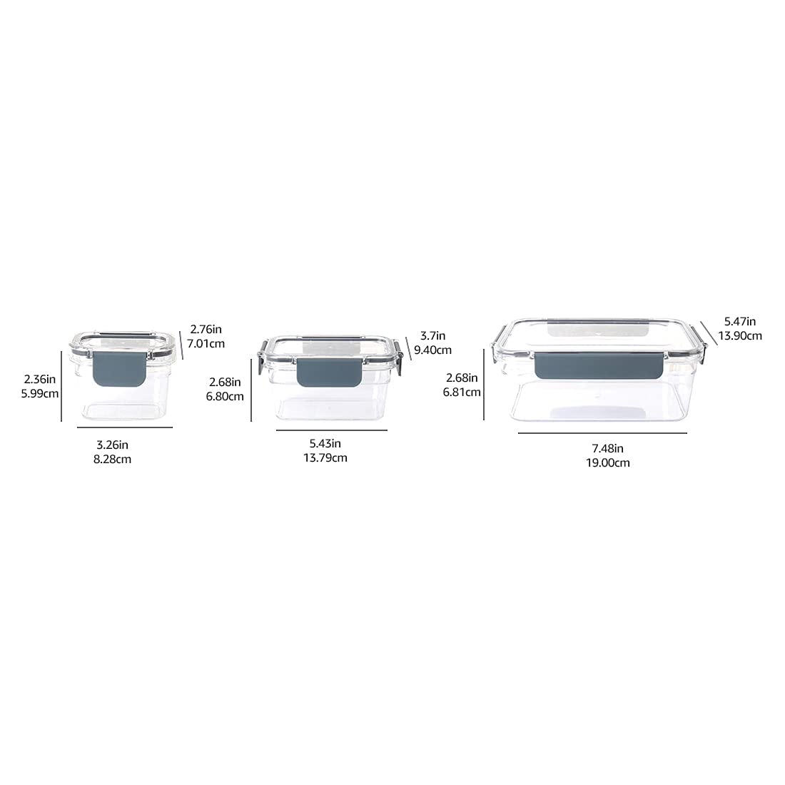 Amazon Basics - Tritan 10 Pieces Food Container, Set of 5 Containers with Lids, Clear 10-Piece