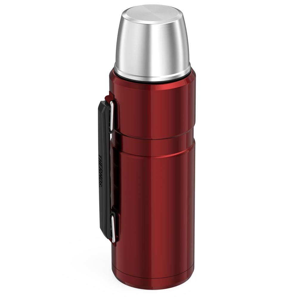 Thermos Stainless King Flask, Cranberry Red, Thermos Drinks Flask, Thermos Bottle, Thermos, Picnic Flask, Flask, 1.2 L