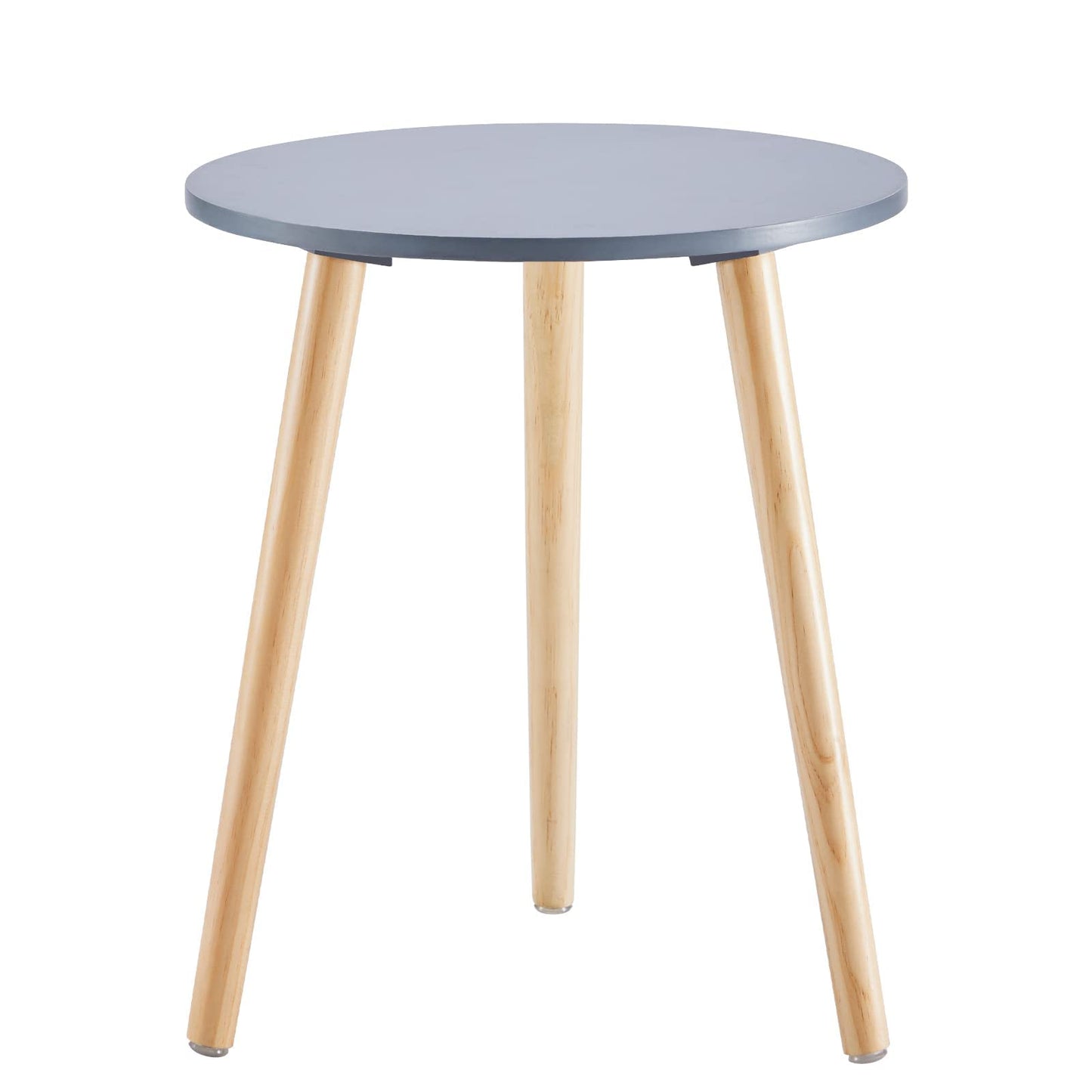 APICIZON Round Side Table, Small Coffee Table End Table for Living room, Bedroom, Small Space, Wooden Bedside Table, Easy Assemble, 42(D) x 51(H) cm, Grey and Oak Grey & Oak