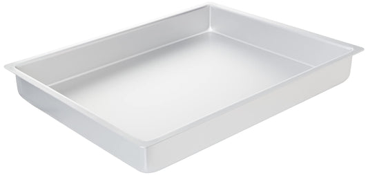 PME OBL12162 Aluminium Oblong Cake Pan Silver 12 x 16 x 2-Inch Deep 12 x 16-inch