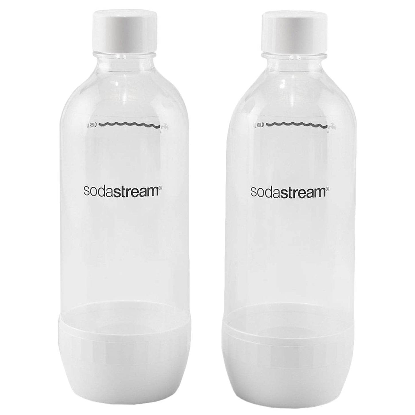 SodaStream 2 x 1 Litre White Carbonated Bottle