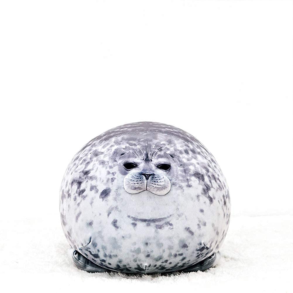 RUNYA Blob Seal Pillow Cute Chubby Seal Plush Toy Stuffed Animals L(23.6in) Style-a