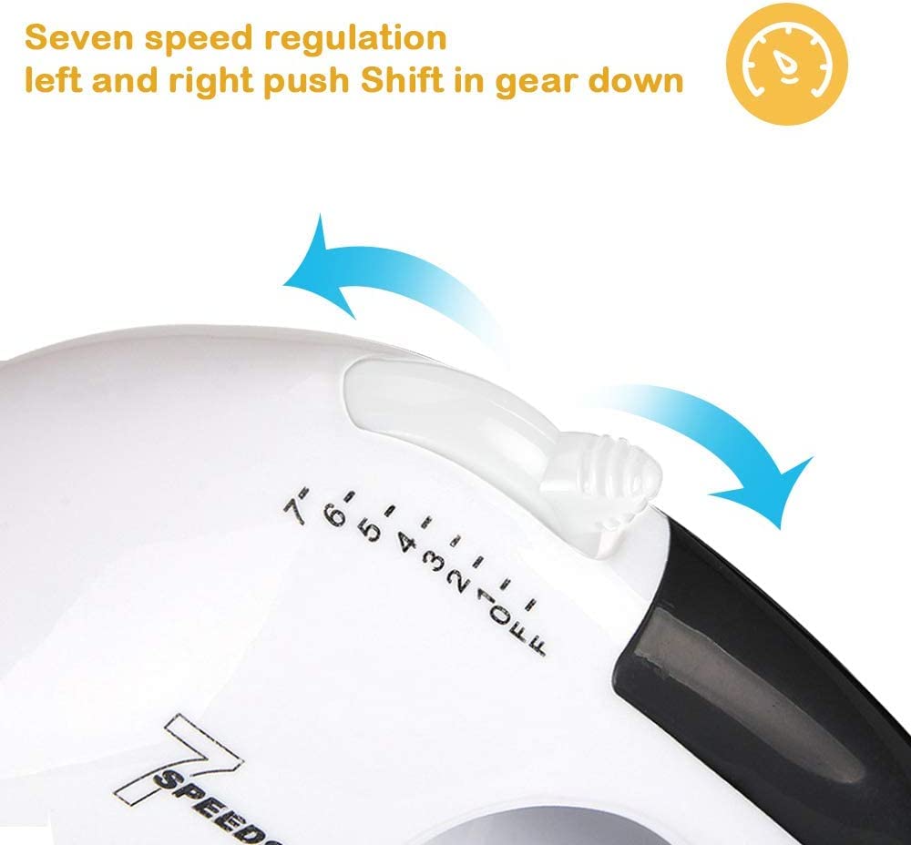 Hand Mixer, Electric Cake Whisk Food Mixer for Baking Self-Control/Turbo Boost + 4 Stainless Steel Accessory Food Beater for Cake Bread Size 2