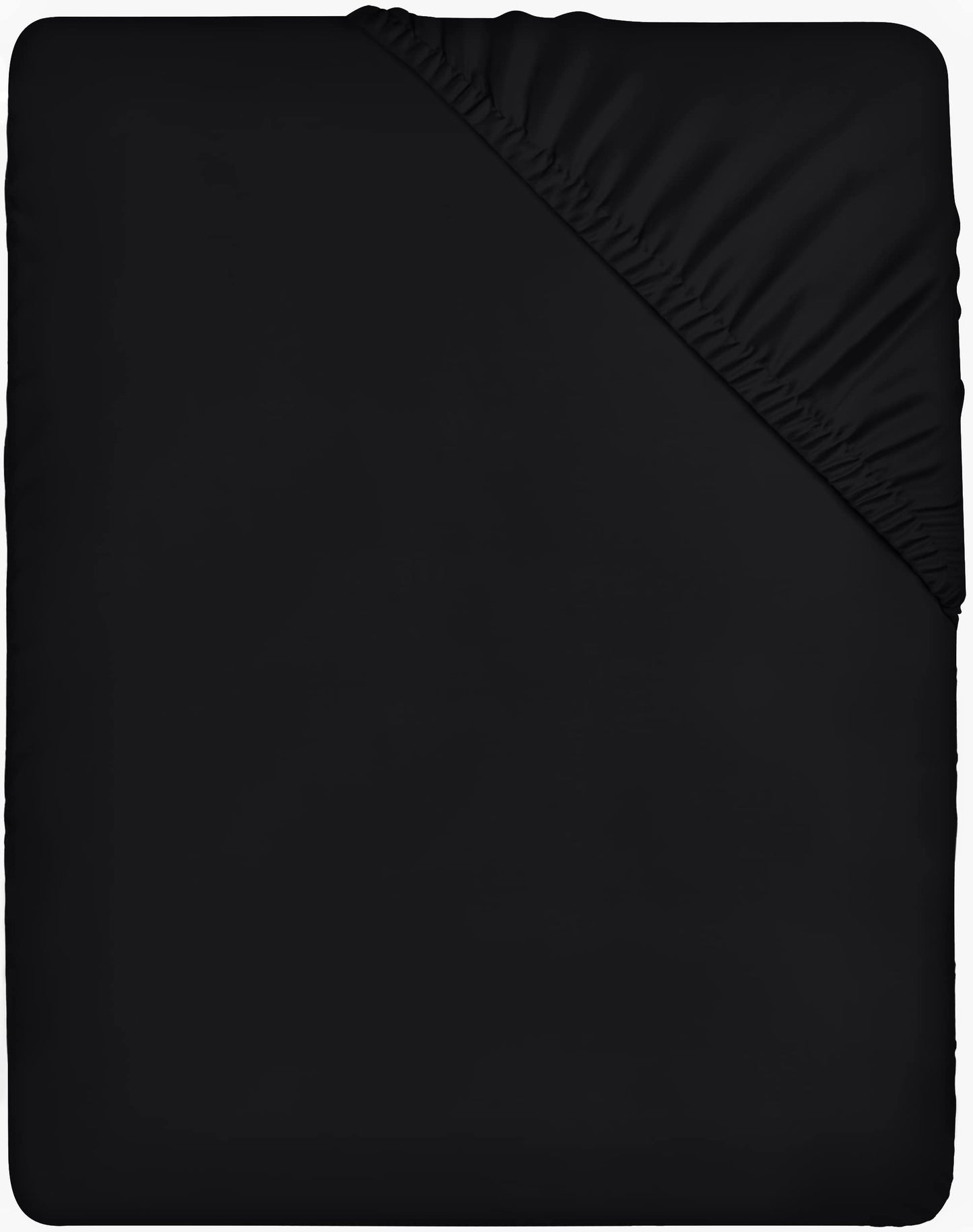 Utopia Bedding Fitted Sheet Small Double / 4ft, Black - Deep Pocket 12 inch (30 cm) - Easy Care - Soft Brushed Polyester Microfibre Fabric - Shrinkage and Fade Resistant - Bottom Sheet