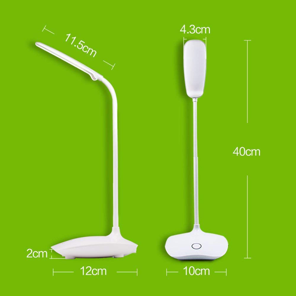 SIN&MI Desk Lamp Eye Protection LED Lamp Flexible Bedside Table Desk Lamp LED Reading Desk Light White 3W