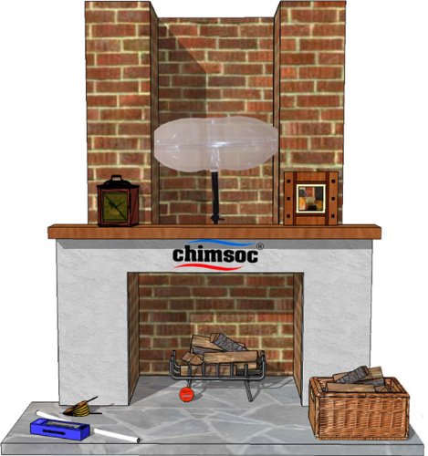 CHIMSOC - Balloon for Chimney - (Medium Rectangle 60cm x 30cm (24" x 12")) Medium Rectangle - 60cm x 30cm (24" x 12")