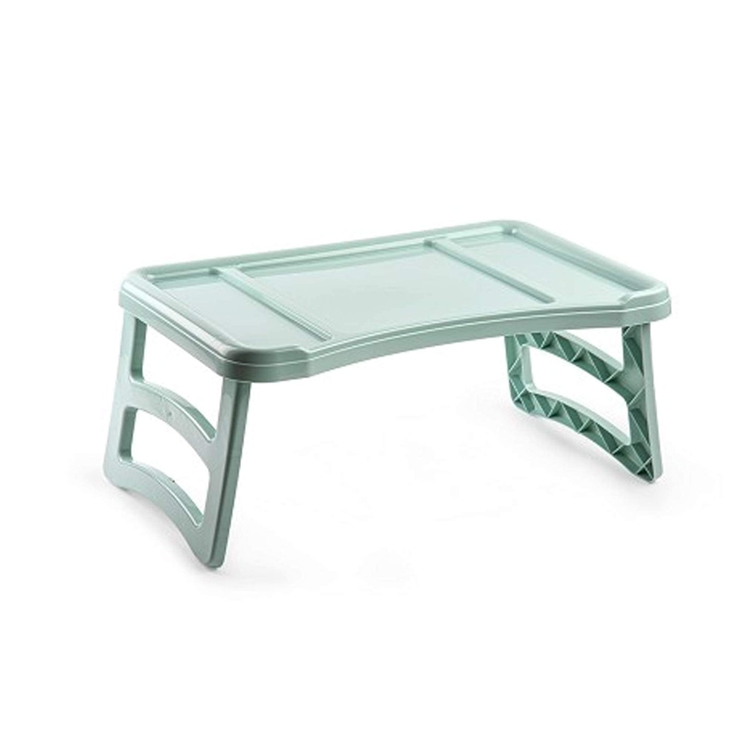 plastific Tray with Legs Folding Table for Breakfast or Lunch in Bed Holder for Phone, Tab, Eating, Writing, Reading, Working on Bed | 51 x 33 cm, One Size (Mint Green) Mint Green