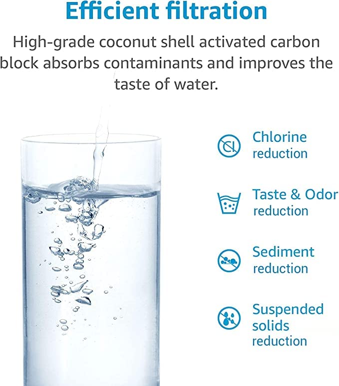 AQUA CREST DA29-10105J Water Filter Replacement for Samsung® Fridge Water Filter, DA99-02131B, HAFEX/EXP, DA2010CB, NSF Certified Fridge Freezer Water Filter (4) 4 Count (Pack of 1)