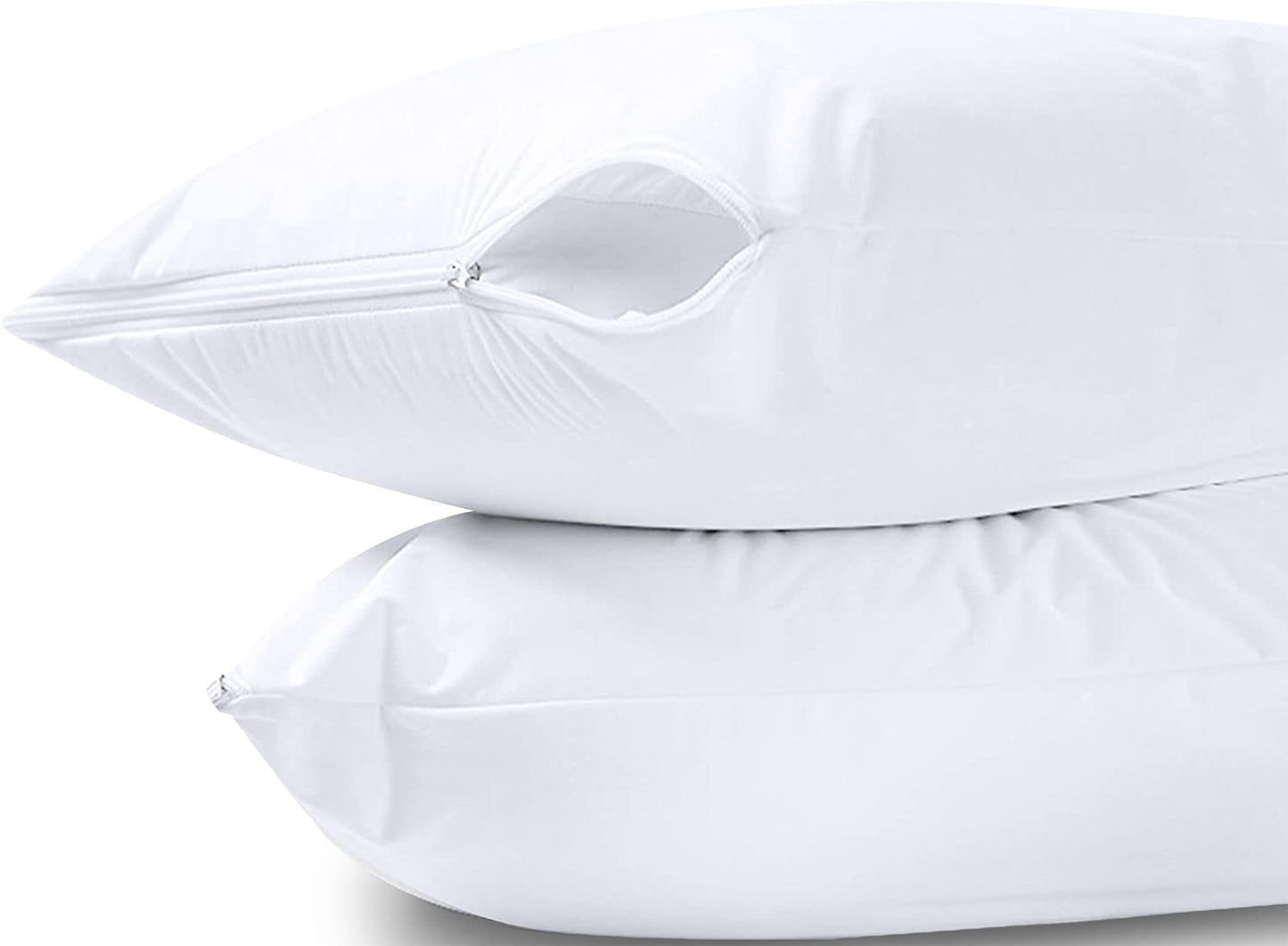 Utopia Bedding Waterproof Zippered Pillow Protectors (Standard Size - 50 x 70 cm) - Pack of 2 - Anti Bed Bug and Dust Mite Proof Pillow Encasement Pack of 2 | 50 x 70 cm 2.0