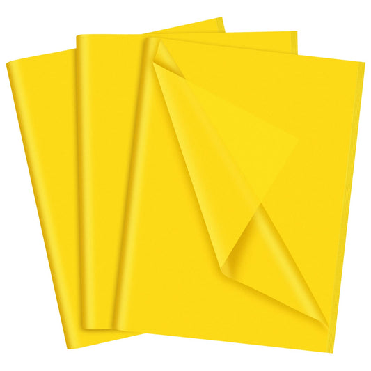 NEBURORA Yellow Tissue Paper for Gift Bags 60 Sheets Yellow Wrapping Tissue Paper Bulk 14 X 20 Inch Bright Yellow Packaging Paper for Gift Wrap Filler Crafts Birthday Wedding Sunflower Party(Yellow)