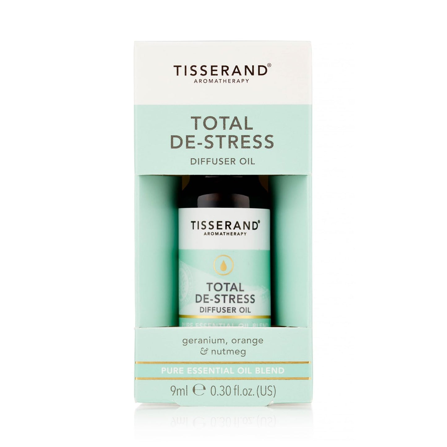 Tisserand Aromatherapy - Total De-Stress - Aromatherapy Diffuser Oil - with Geranium, Nutmeg and Orange - 100% Natural Pure Essential Oils - 9ml Total De-Stress Diffuser Oil