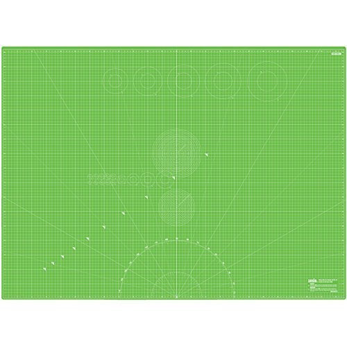 ANSIO Craft Cutting Mat Self Healing A1 Double Sided 5 Layers - Quilting, Sewing, Scrapbooking, Fabric & Papercraft - Imperial/Metric 34 inch x 22.5 inch / 89cm x 59cm - Sky Blue/Lime Green