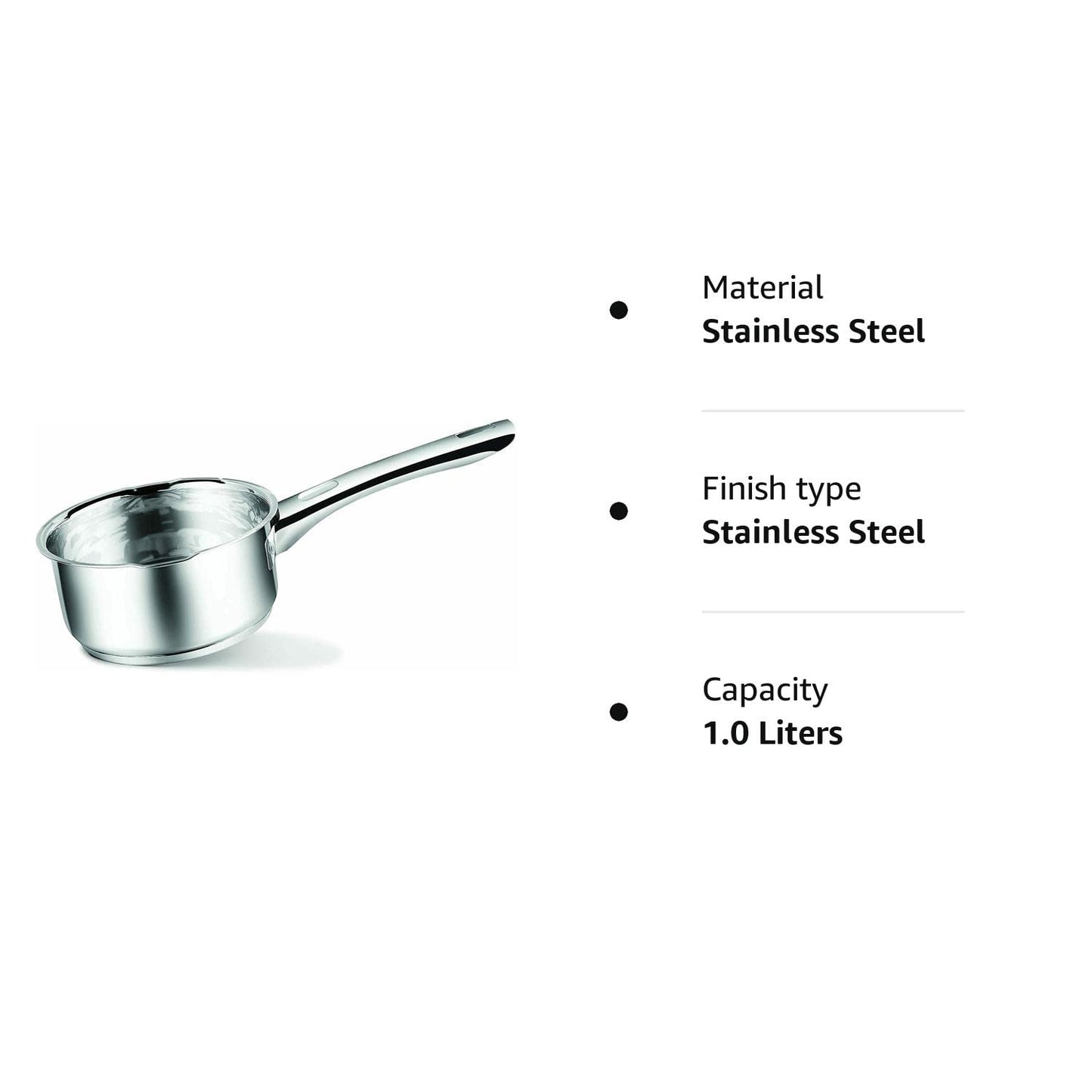 Penguin Home® Milk Pan 14cm, 1 Litre | Stainless Steel Milk Pot with Double Sided Pouring Lips | Saucepan | Perfect for Boiling Eggs, Warming Milk, Simmering Soups | Cooking Pots & Pans 14 cm Milk Pan Stainless Steel Handle