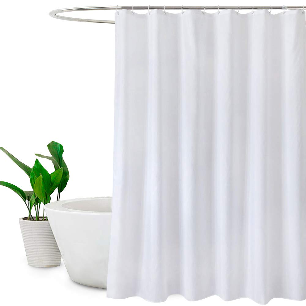 Extra Long Shower Curtains 180 x 210cm drop/72"x 84",Mildew Resistant Bathroom Curtain Shower Water Repellant,White 72"W x 84"L White(pack of 1)