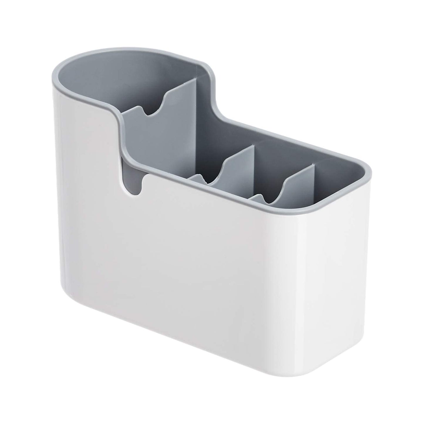 Amazon Basics Countertop & Wall Organization for Utensils, White/Grey