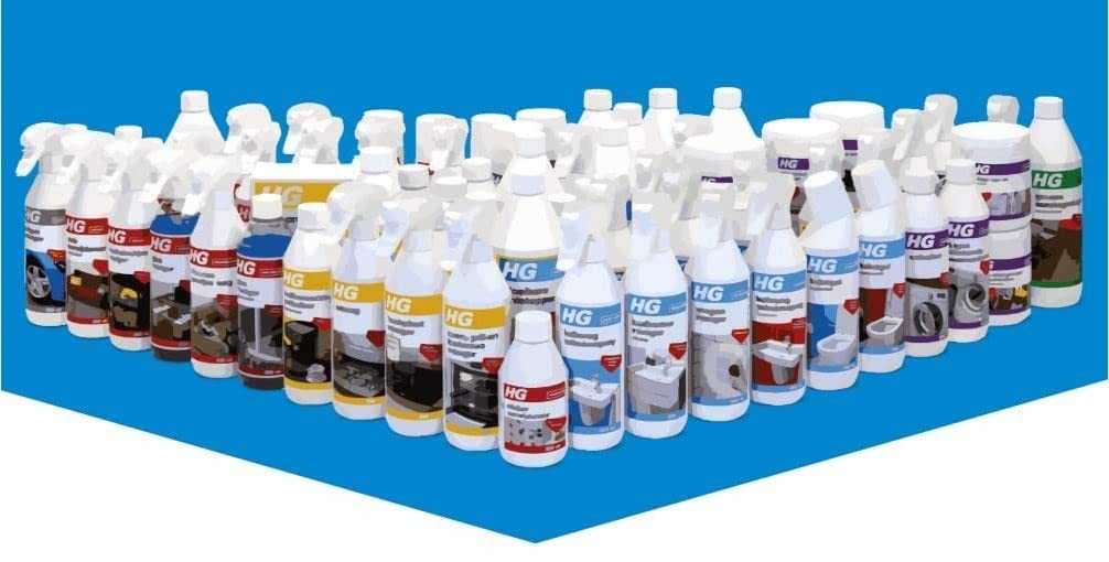 HG UPVC Powerful Cleaner, Quick & Easy, For All Synthetics, Ideal for Doors & Window Frames, White - 500ml Spray (507050106)