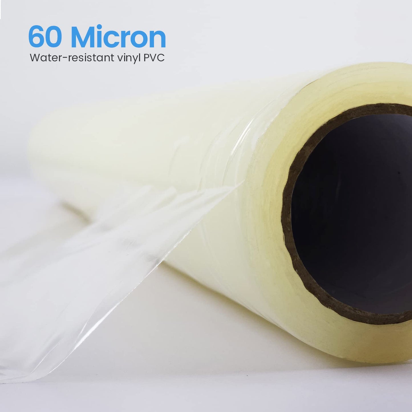 WINSOME Clear Carpet Protector Film Self Adhesive Roll Temporary Protecting Water Resistant Floor Dust Sheet Cover | 60cm x 25m Roll (60 Micron)