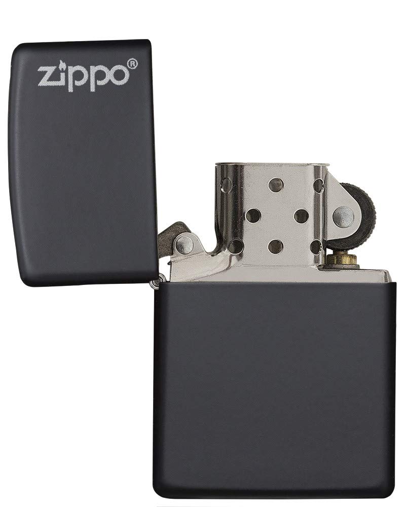 Zippo Matte Pocket Lighters with logo Black Matte