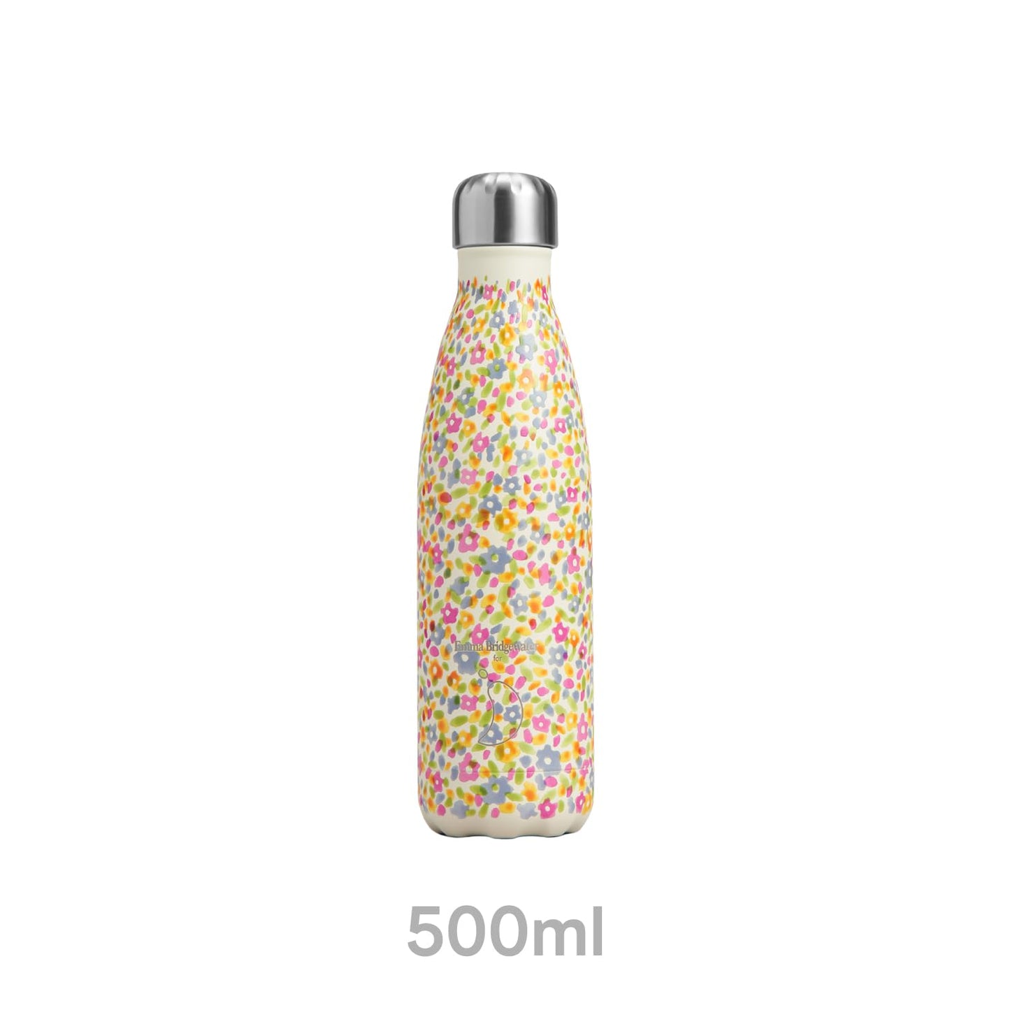 Chilly's Water Bottle - Stainless Steel and Reusable - Leak Proof, Sweat Free - Wildflower Meadows, 500ml