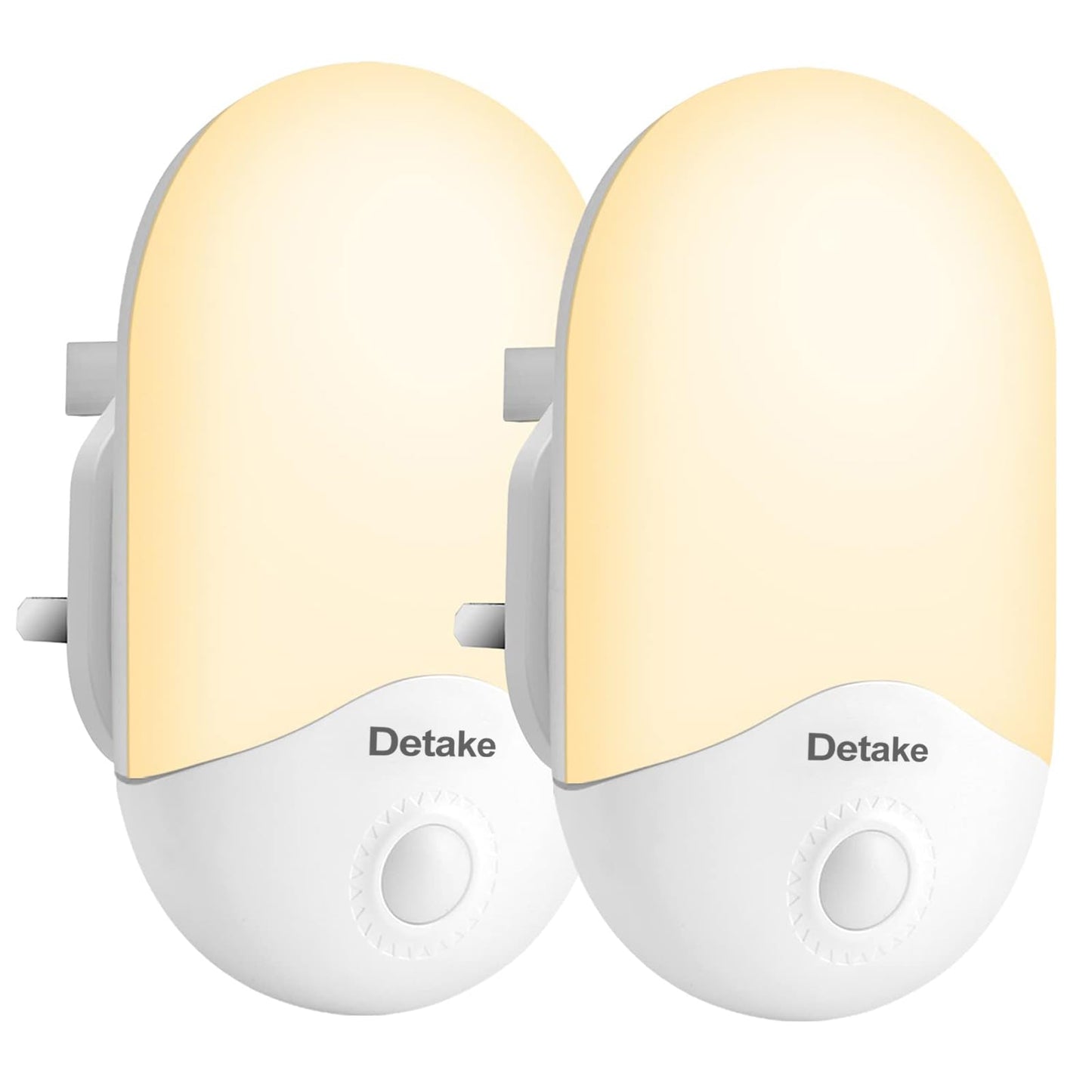 2 Pack LED Night Light, Night Lights Plug in Walls with Dusk to Dawn Photocell Sensor, 0.5W Energy Saving, Warm White Plug in Night Lighting for Kids/Children, Bedroom, Hallway, etc