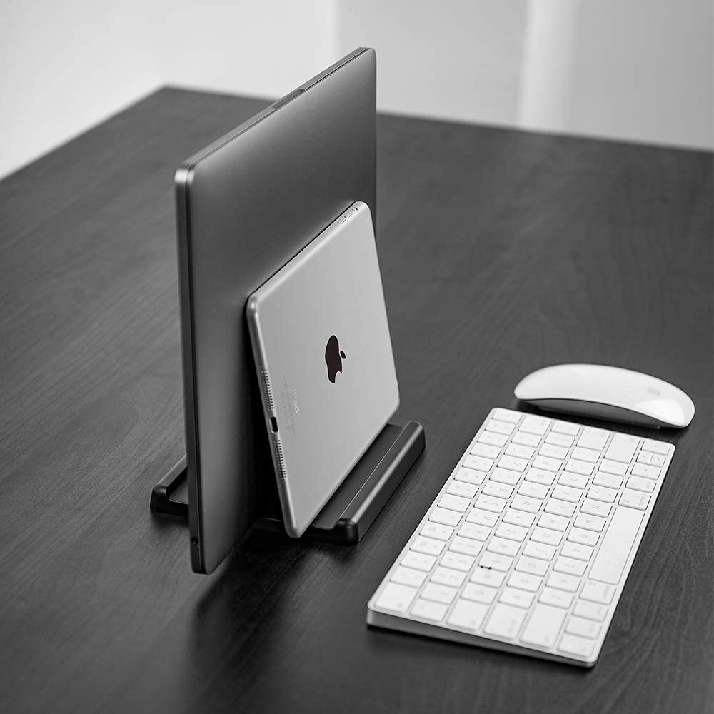 VAYDEER Vertical Laptop Stand Holder Adjustable Desktop ABS Notebook Dock 3-in-1 Space-Saving for All MacBook Pro Air, Mac,HP, Dell, Microsoft Surface,Lenovo, up to 17.3 inch Single Slot