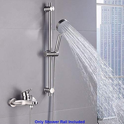 Drenky Shower Riser Rail, Shower Slider Rail 304 Stainless Steel Shower Rail with Adjustable Shower Holder Bracket Shower Slide Bar, Polished Stainless Surface 660mm Total Height [Energy Class A++] 660 mm