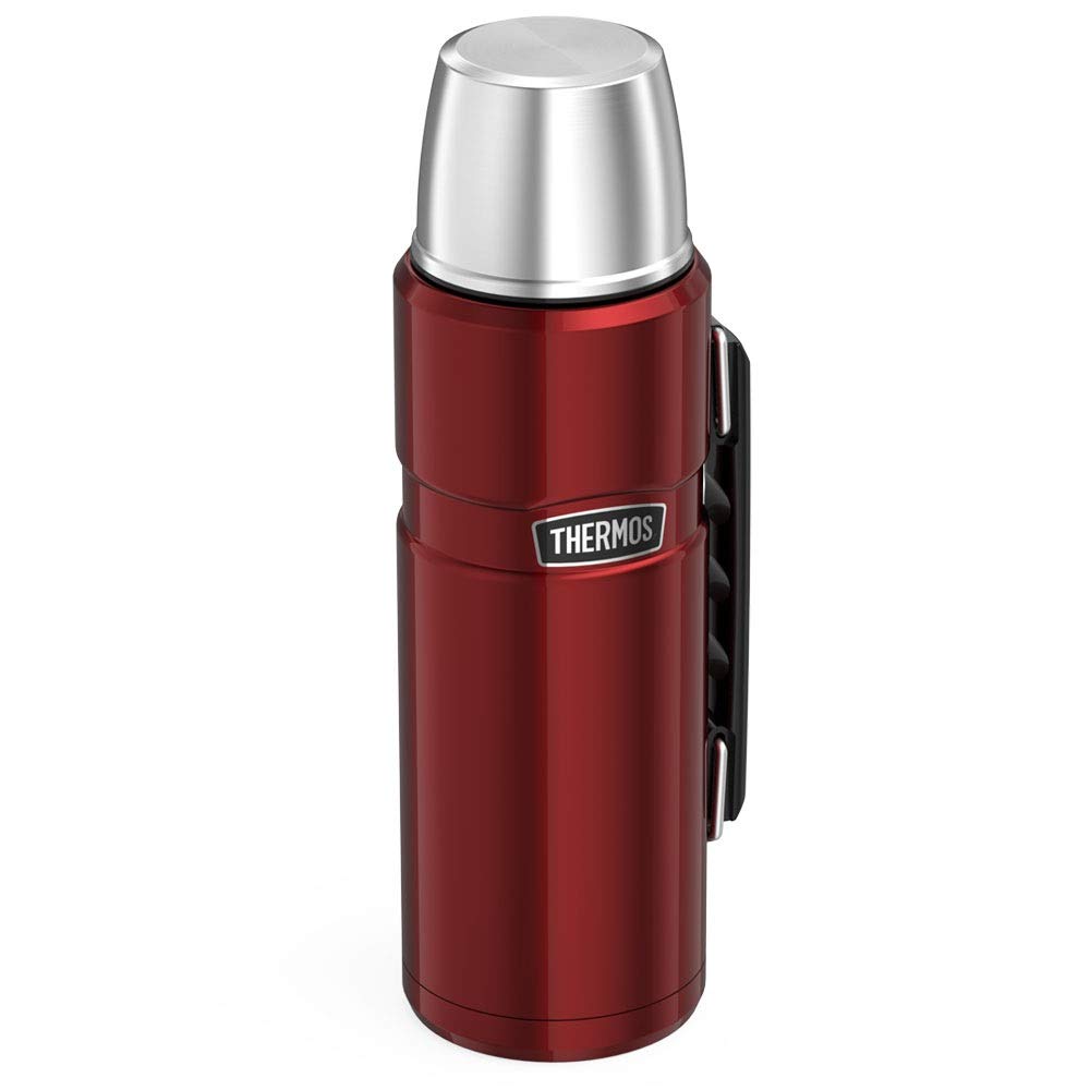 Thermos Stainless King Flask, Cranberry Red, Thermos Drinks Flask, Thermos Bottle, Thermos, Picnic Flask, Flask, 1.2 L