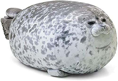 RUNYA Blob Seal Pillow Cute Chubby Seal Plush Toy Stuffed Animals L(23.6in) Style-a