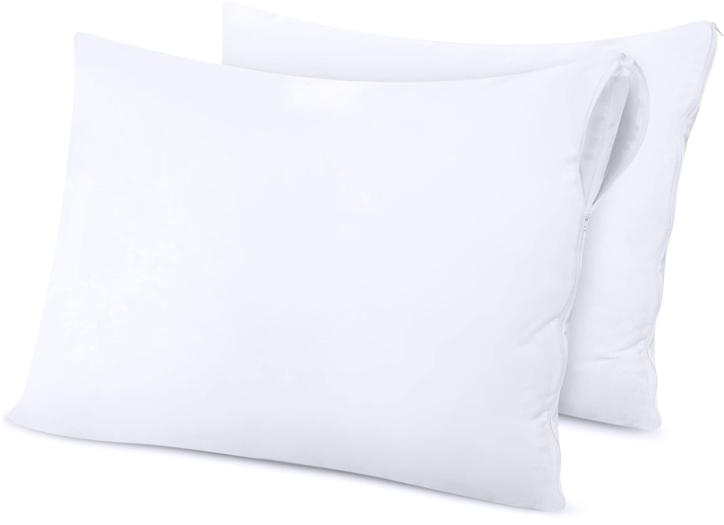 Utopia Bedding Waterproof Zippered Pillow Protectors (Standard Size - 50 x 70 cm) - Pack of 2 - Anti Bed Bug and Dust Mite Proof Pillow Encasement Pack of 2 | 50 x 70 cm 2.0