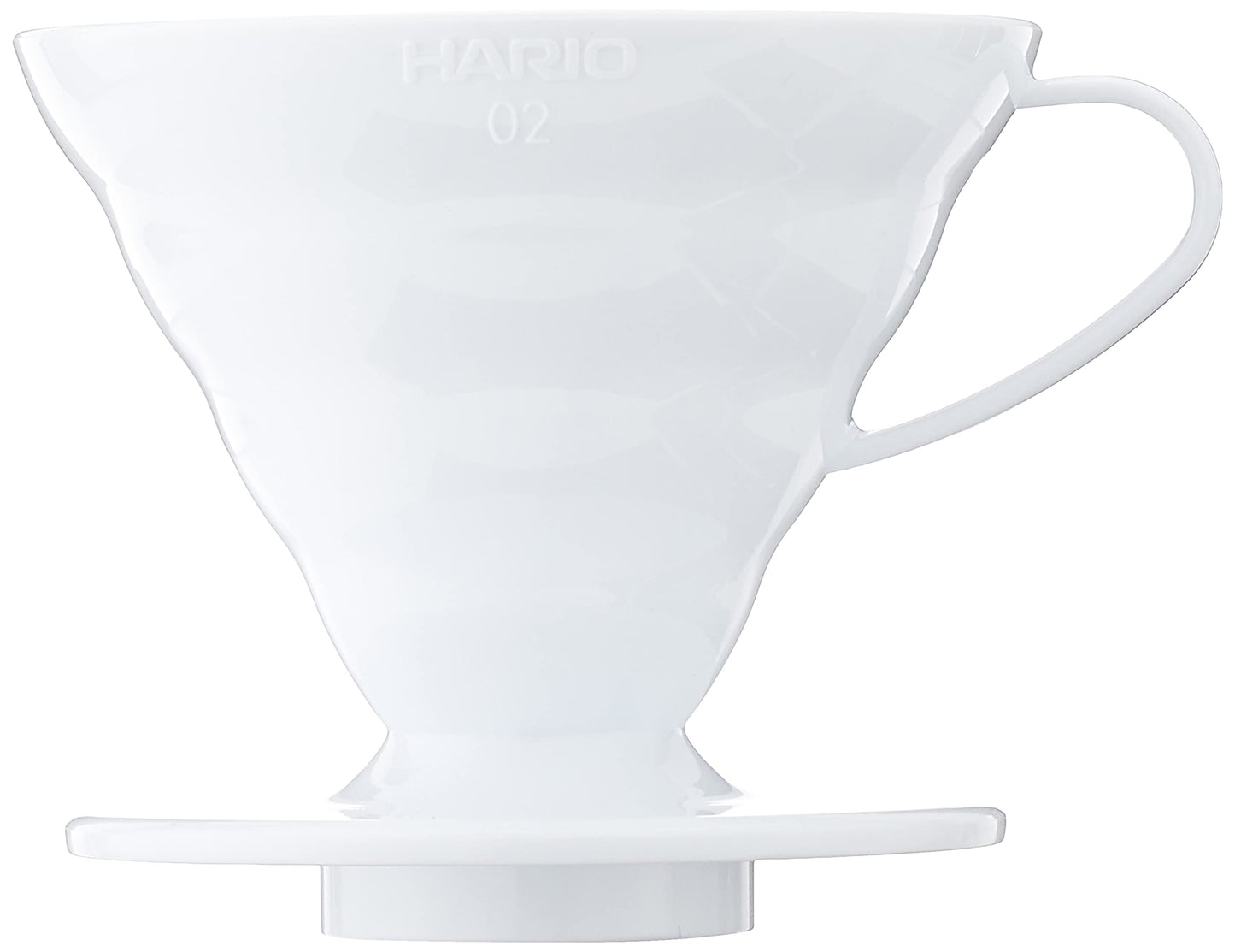 HARIO V60 Plastic Coffee Dripper, White, Size 2 Size 02