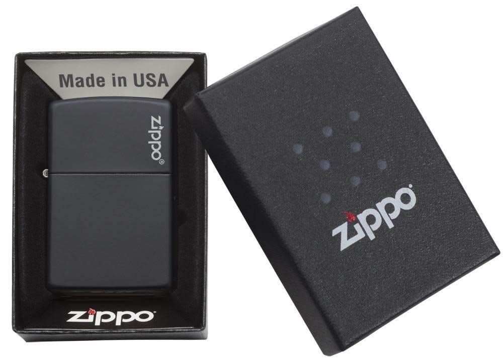 Zippo Matte Pocket Lighters with logo Black Matte