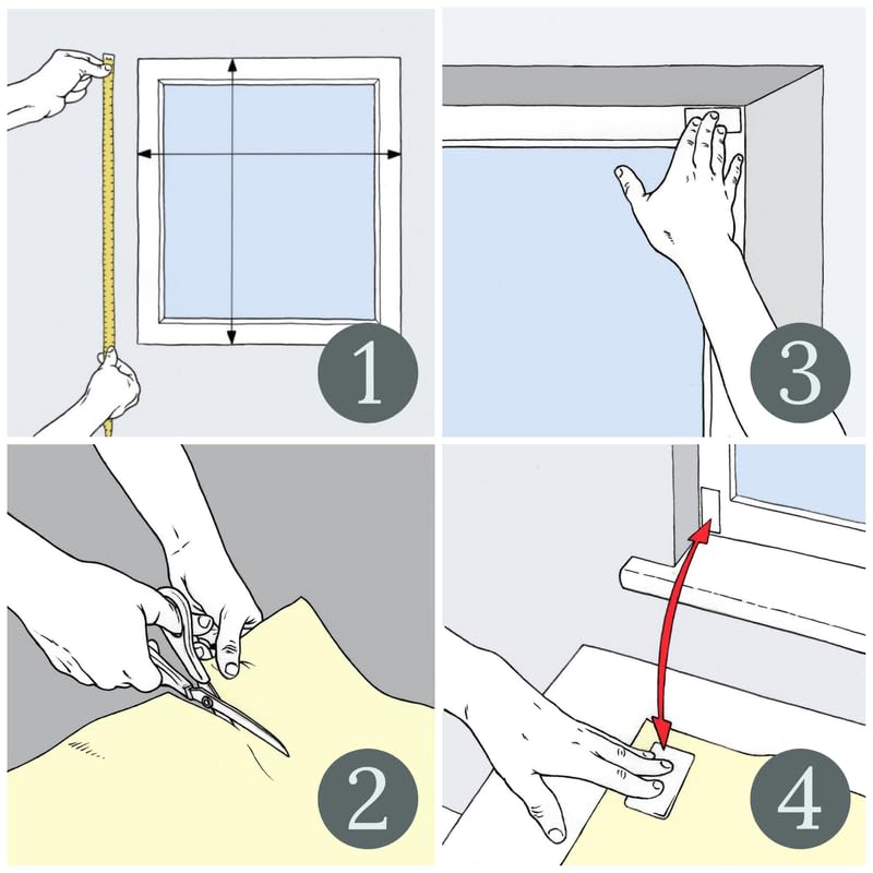 Easynight Blackout Blind, 100% Light Blocking Material, XL, Make Any Size And Shape Up To 230x145cm, No Drill, Easy To Use Temporary Or Permanent For Home, Office And Away XL 2.3m x 1.45m