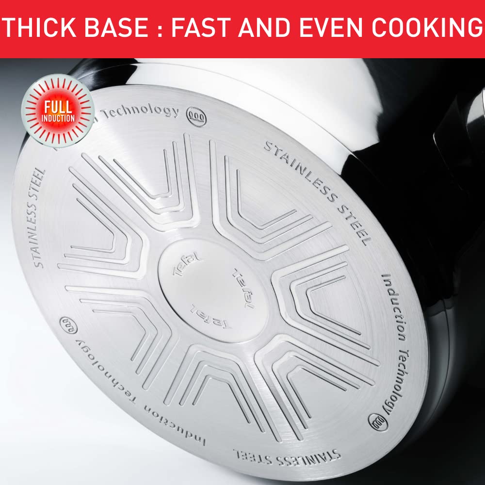 Tefal Comfort Max, Induction Frying Pan, Stainless Steel, Non Stick, 30 cm 30 cm Frying Pan