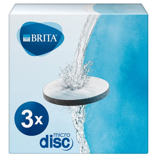 BRITA MicroDisc replacement filter discs for Fill&Go and Filter Bottles, reduce chlorine, microparticles and other impurities - 3 pack 3 Count (Pack of 1)