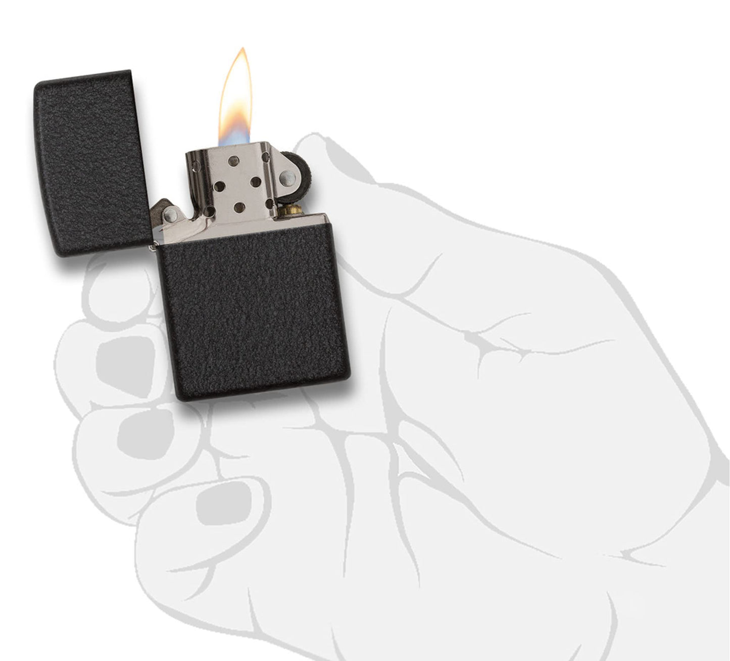 Zippo Black Crackle Lighter - Black Crackle Regular 1 - Pack