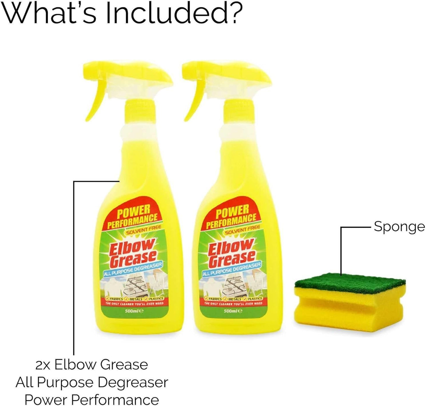 Elbow Grease 2x500ml All Purpose Kitchen Laundry Household Degreaser Cleaner Spray Single