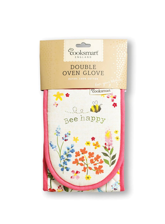 Cooksmart Double Oven Glove, Bee Happy One Size