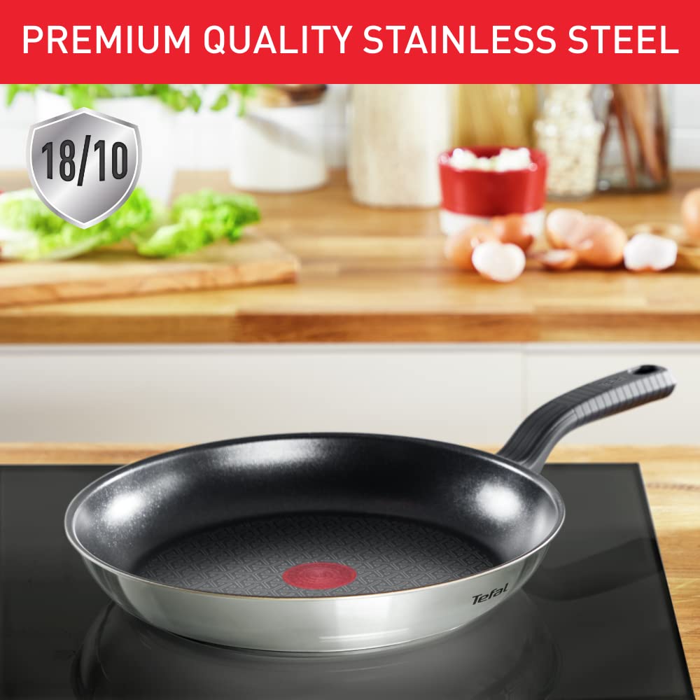 Tefal Comfort Max, Induction Frying Pan, Stainless Steel, Non Stick, 30 cm 30 cm Frying Pan