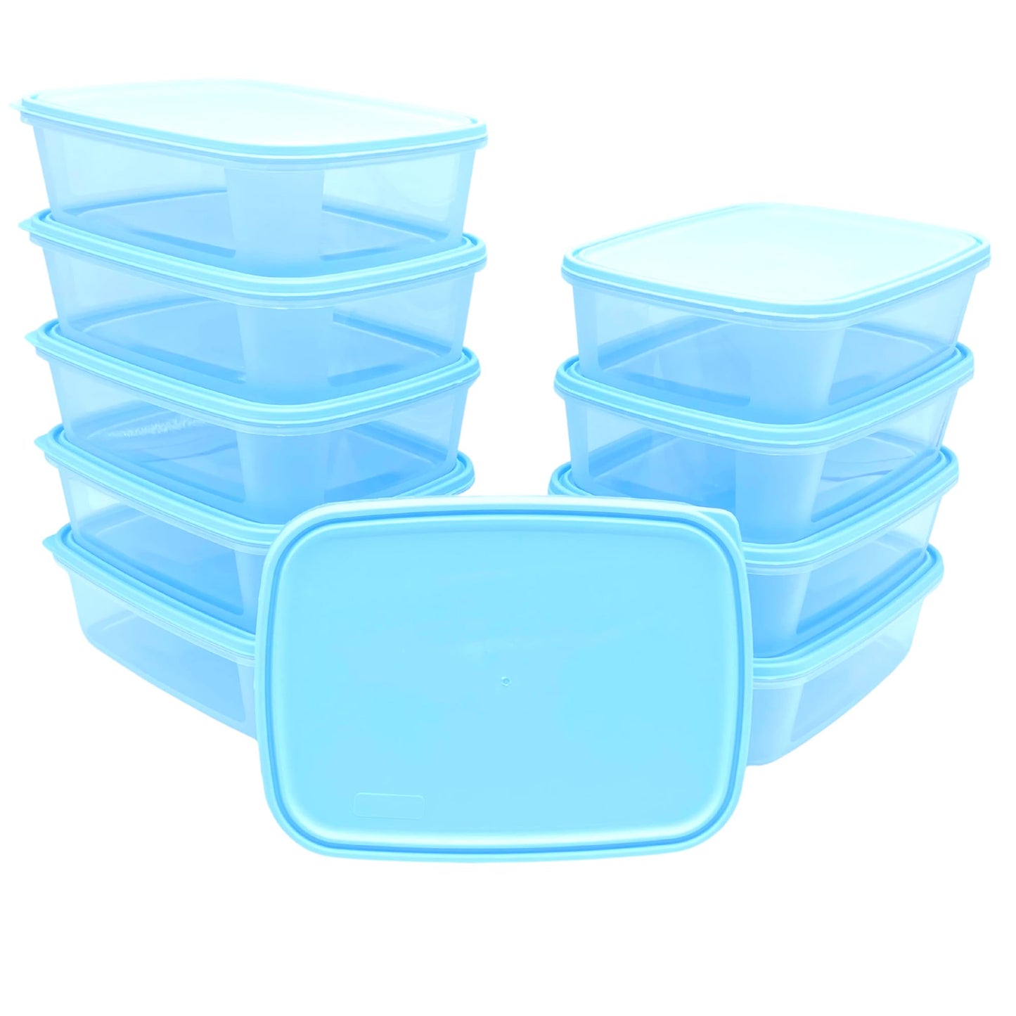 Checkmart [10 Packs Snap-On Airtight containers with Lids 1000ml (1 Litre) Food Storage Containers, Meal Prep containers with lids- Leak Proof Microwave Freezer Dishwasher Safe Reusable