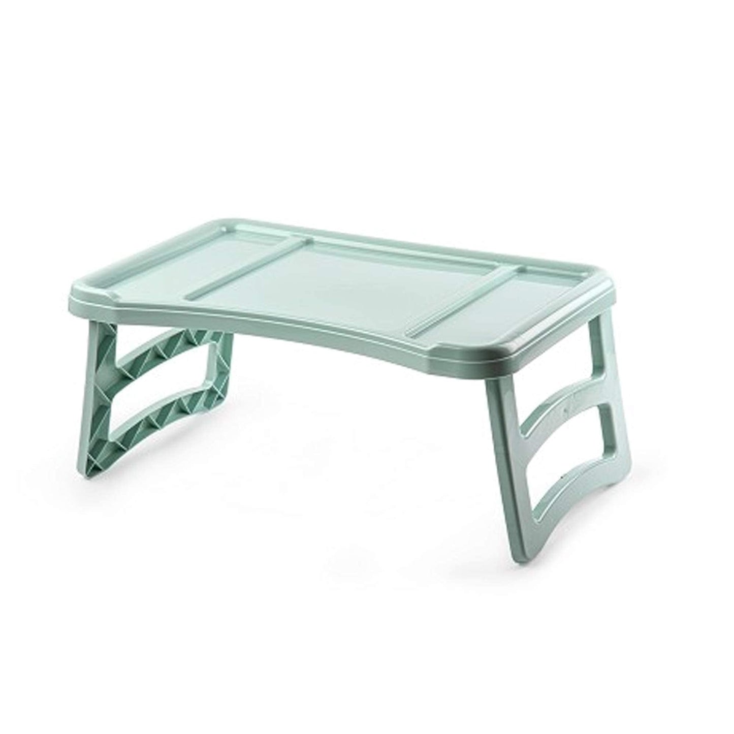 plastific Tray with Legs Folding Table for Breakfast or Lunch in Bed Holder for Phone, Tab, Eating, Writing, Reading, Working on Bed | 51 x 33 cm, One Size (Mint Green) Mint Green